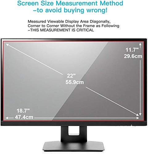 [2 PAKET] 21.5 inç Parlama Önleyici(Mat) Ekran Koruyucu ile uyumlu 21.5 Geniş Ekran Masaüstü ile 16:9 En Boy Oranı (18.7 W x