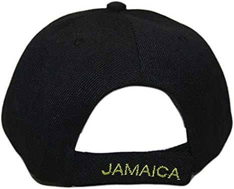 Ticaret Rüzgarları Jamaika Jamaikalı Ülke Siyah Yeşil Fatura Sarı Harfli Amblem İşlemeli Kap Şapka