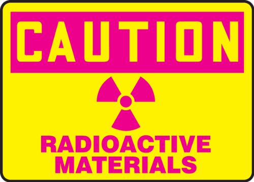Accuform Radyoaktif Maddelere Dikkat Güvenlik İşareti, Aluma-Lite, 10 x 14 İnç (MRAD622XL)