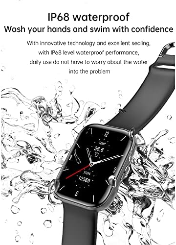 DOMEZAN Akıllı İzle, Android ve iOS Telefonlar İçin, 1.69-inç Dokunmatik Ekran, 8.8 mm Ultra-İnce Vücut, Fitness Tracker İle