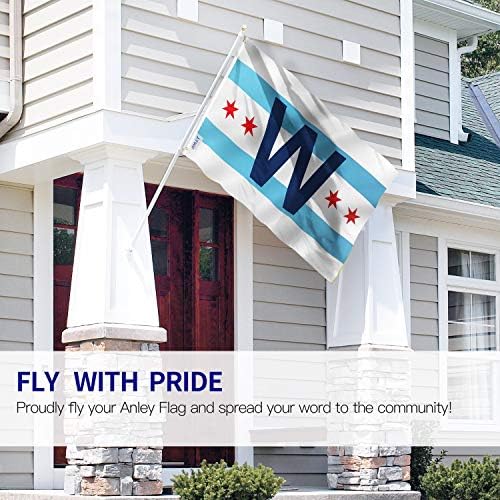 Anley Fly Breeze 3x5 Ayak Chicago Cub Win Combo Bayrağı-Canlı Renk ve Solmaya Dayanıklı-Tuval Başlığı ve Çift Dikişli - Chicago