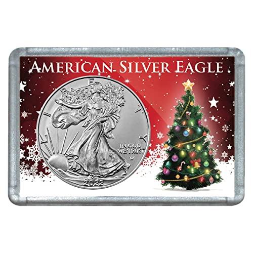 2022 Amerikan Gümüş Kartal Noel Tutucu Dolar Uncirculated ABD Nane