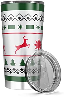Yalıtımlı Bardak Paslanmaz Çelik 20 oz 30 Oz Noel Seyahat Kupa Ağacı Sıcak Komik seyahat bardakları Ren Geyiği kahve fincanı