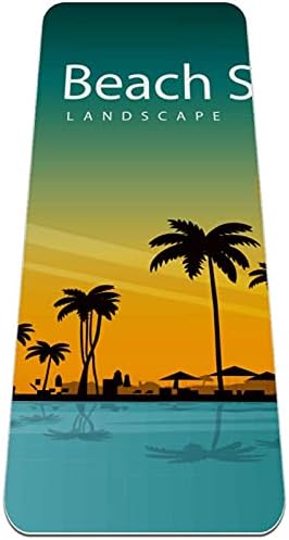 Siebzeh Manzara Plaj Günbatımı Premium Kalın Yoga Mat Çevre Dostu Kauçuk Sağlık ve Fitness Her Türlü Egzersiz için Kaymaz Mat