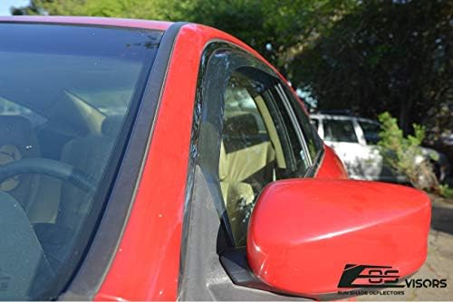 2008-2012 Honda Accord için 2Dr Coupe / EOS Saçakları ın-Kanal Tarzı Füme Renkli JDM Yan Pencere Havalandırma Saçakları Yağmur