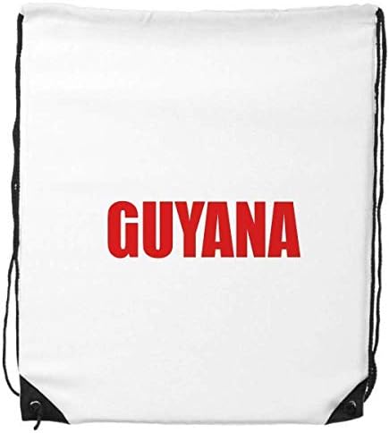 Guyana Ülke Adı Kırmızı İpli Sırt Çantası Alışveriş Spor Çantaları Hediye