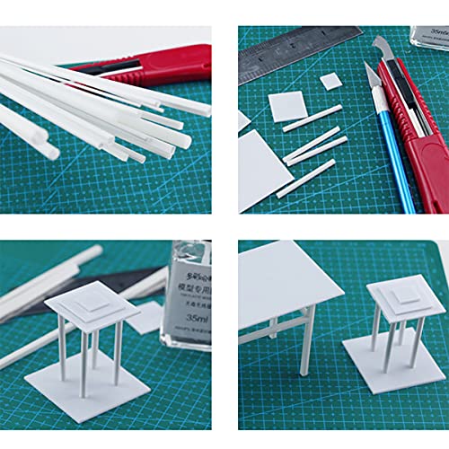10 Adet Beyaz Plastik Çubuklar Yuvarlak Katı Bar DIY Modeli Malzeme ABS Yuvarlak Sopa DIY Kum Masa Modeli,DIY Oyuncaklar Bebek