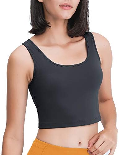 Dahili Sutyen ile Kadınlar için Tank Tops, kadın Longline Yastıklı Spor Sutyen Fitness Egzersiz Tank Tops Koşu Yoga Gömlek