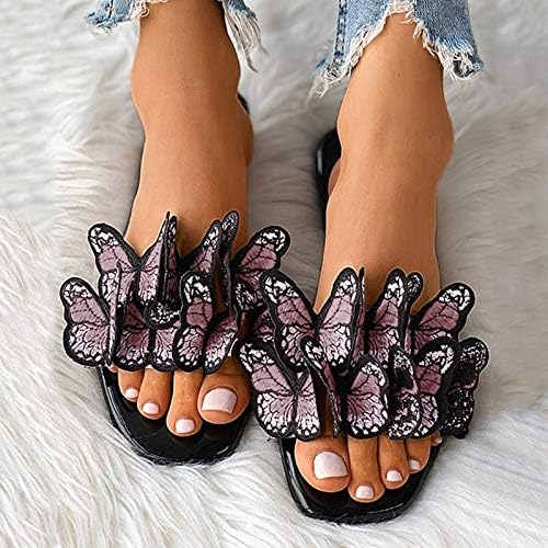 Sandalet Kadınlar için Rahat, kadın 2021 Moda Kelebek Düz Sandalet Flip Flop Bayanlar yazlık terlik plaj ayakkabısı