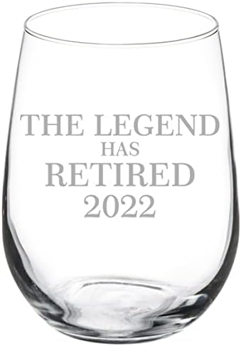 Şarap Kadehi Kadehi Komik Emeklilik Hediyesi Efsane Emekli Oldu 2022 (20 oz Jumbo)