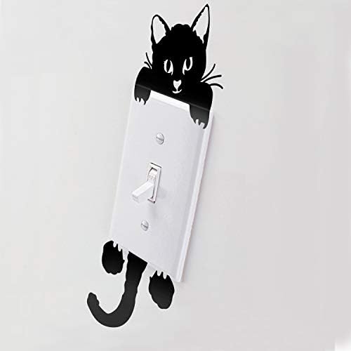 Vinil Duvar Sanatı Çıkartması-Kitty Cat-8 x 3 - Sevimli ev Daire Çocuk Erkek Kız Yatak Odası Kreş Oyun odası oturma odası ışık