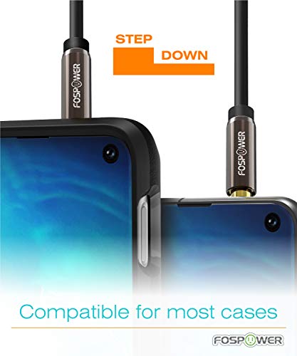 FosPower (3 Feet - 2 Paket) 3.5 mm Erkek 3.5 mm Dişi Stereo Ses Uzatma Kablosu Adaptörü [24K Altın Kaplama Konektörler] Apple,