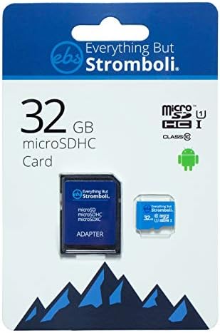 Her şey Ama Stromboli 32 GB microSD Hafıza Kartı Artı Adaptörü, Sınıf 10, U1, UHS-1, Mikro SDHC Kart için Uyumlu Çizgi Kam, Tablet,