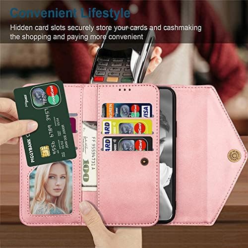 Crossbody iPhone için kılıf 13 Pro Max telefon kılıfı cüzdan çanta Kordon Askısı ile Kredi kart tutucu 6.7, PU Deri Koruyucu