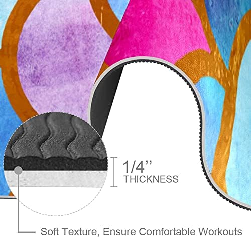 Yoga Mat Mermaid Balık Renkli Ölçekler Çevre Dostu Kaymaz Fitness egzersiz matı Pilates ve Zemin Egzersizleri için