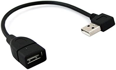 100 adet / torba Mikro USB 90 Derece Sağ Açılı Erkek USB Sol Açılı Veri Şarj Kablosu 20 cm Siyah, 0.2 m