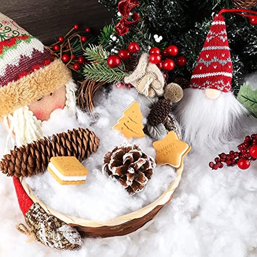 Ruısıta Noel Sahte Kar Dekor 25 oz Sahte Kar örtüsü Battaniye Yapay Kar Zanaat Kabarık Kar Dekorasyon için Kapalı ve Açık Noel