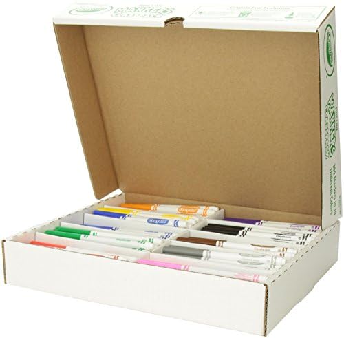 Crayola İnce Çizgi İşaretleyiciler, Geri Okul Malzemeleri Classpack, 10 Çeşitli Renkler, 200 Sayısı
