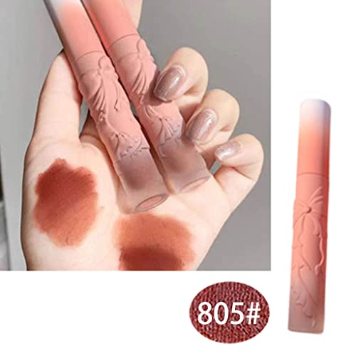 Newmınd Kadife Mat Ruj Yumuşak Ipeksi Uzun Ömürlü Pigmentli Rujlar Kadife Dudak Parlatıcısı Kozmetik Hediyeler Women-805 Renk