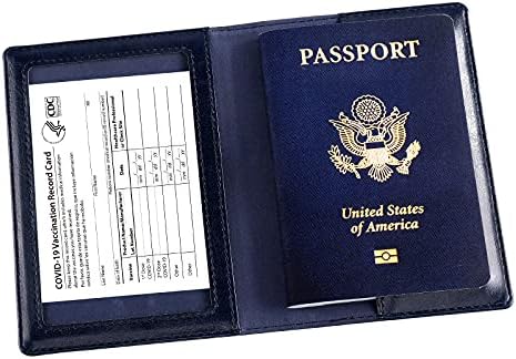 Pasaport cüzdanları Pasaport Kapakları, labato Yükseltilmiş Pasaport ve Aşı kart tutucu Combo, aşı Pasaport Sahipleri PU deri