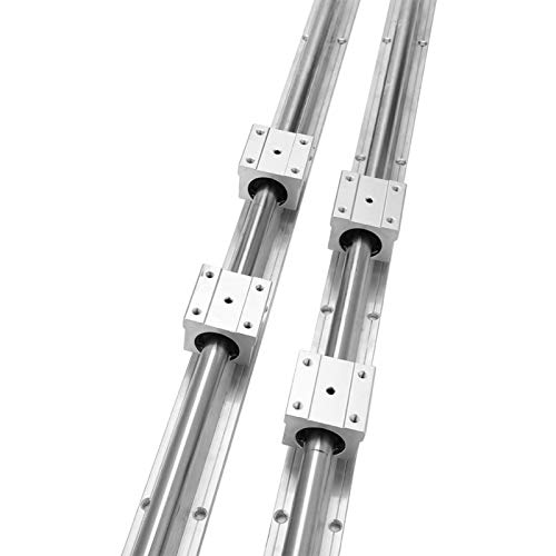 SBR16-750mm Lineer Ray Rulman Sürgülü Blok ile 4 Rulman Slayt Blok için DIY CNC Yönlendiriciler Torna Mills