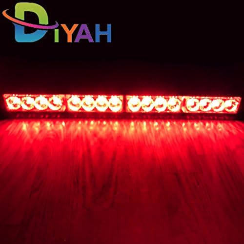 DIYAH 16 LED 18 Acil Uyarı Trafik Danışmanı Araç LED Strobe ışık Bar (Beyaz)