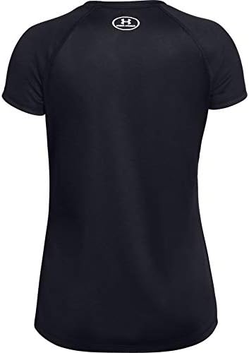 Zırh altında Kızların Büyük Logo Katı Kısa Kollu T-Shirt