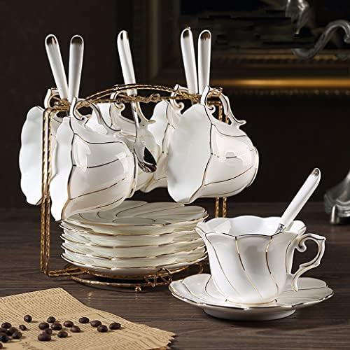 sklzj Altın Kakma Kemik Çini kahve seti Avrupa Porselen çay seti seramik saksı Kreması şekerlik Demlik Kahve fincanı Kahve Eşyaları