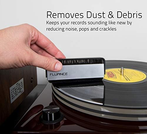 Fluance Vinil Kayıt ve Stylus Temizleme Kiti ile 2-in-1 Anti-Statik Karbon Fiber ve Yumuşak Kadife LP Fırça ve Stylus Fırça (VB52)