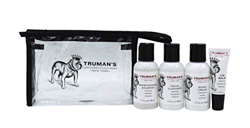 Truman'ın Gentlemen's Groomers TSA Onaylı Erkek Seyahat Bakım Seti Şeffaf Fermuarlı Çanta-4 Ürün