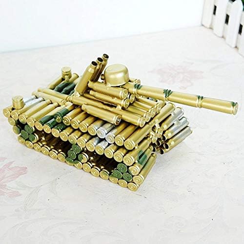 TLLDX Pikap Orta Kamuflaj Tankı Modeli Askeri Koleksiyon Yaratıcı Bullet Shell Muhafaza Şekilli El Yapımı Metal Yapıt Çocuklar