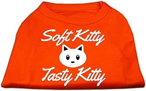 Mirage Evcil Hayvan Ürünleri 10 İnç Yumuşak Kitty, Lezzetli Kitty Serigrafi Köpek Gömleği, Küçük, Turuncu