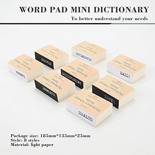 800 pcs dekoratif kraft el işi kağıdı, A-Z Kelimeler Vintage Tiny Sözlük, 2.2 in 1.46 in koleksiyon defteri kağıdı, Oymacılık