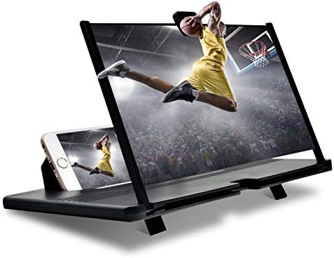 12 inç Beyaz telefon ekran büyüteci En İyi İnce Katlanabilir 3D Cep Telefonu Büyüteç Ekran için Cep telefonu Standı için Film