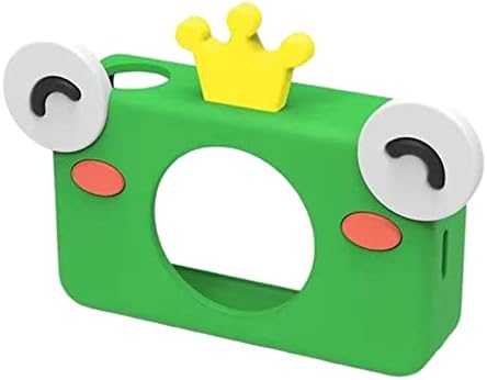 Açık Oyun için Çocuk Dijital Kamera Hediye Noel için Baoblaze Sevimli Silikon Kapak-Yeşil Kurbağa