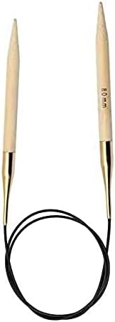 KnitPro K2222 Bambu Yuvarlak Örgü İğnesi-Kahverengi-60cm x 2.25 mm