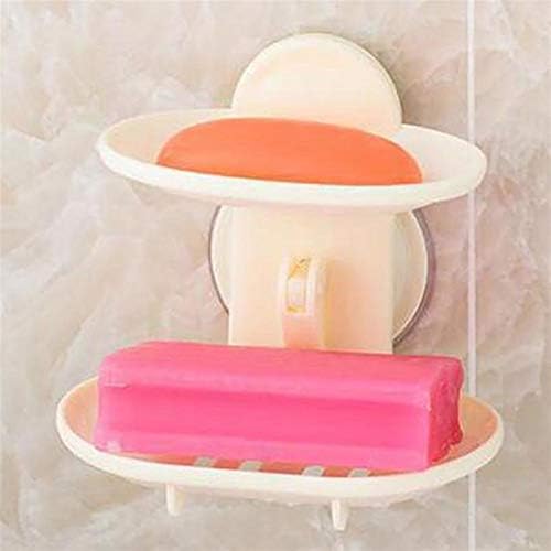 KLHHG Yeni Varış Banyo Sabun Kutuları Çift Katmanlar Güçlü Enayi Soapbox Sabun Drenaj Tutucu Sabunluk (Renk: B)