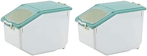 ACCDUER Tahıl kutusu 2 adet Pirinç saklama kabı,10 KG Mutfak Pirinç saklama kutusu, pirinç kabı Ölçüm Kabı ile Un gıda kabı Mutfak