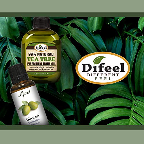 Difeel Premium Doğal Saç Yağı - Kuru Kafa Derisi için Çay Ağacı Yağı 2.5 Ons 3'lü Paket