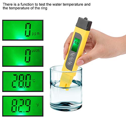 Dijital Su Kalitesi Test Cihazı, 3 in 1 lcd ekran Dijital Su Kalitesi Test Cihazı TDS Saflık Ölçer 0-99 İçme Suyu, Akvaryumlar,