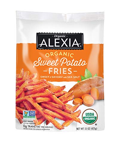 Alexia Organik Tatlı Patates Kızartması Deniz Tuzu ile Tatlı ve Tuzlu, GDO İçermeyen Malzemeler, 15 oz (Dondurulmuş)