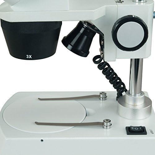 Yansıyan (Üstte) ve İletilen (Altta) LED ışıklı OMAX 10X-30X Binoküler LED Stereo Mikroskop