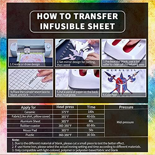 Şanslı Goddness Mermer Infusible Transferi mürekkep kağıt, 4.5x 12 ısı Transferi kağıt için Boş T-Shirt Fincan bardak kupa, 8