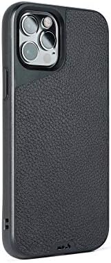 Mous-iPhone 12 Pro Max için Koruyucu Kılıf-Sınırsız 3.0-Siyah Deri-Ekran Koruyucu Yok