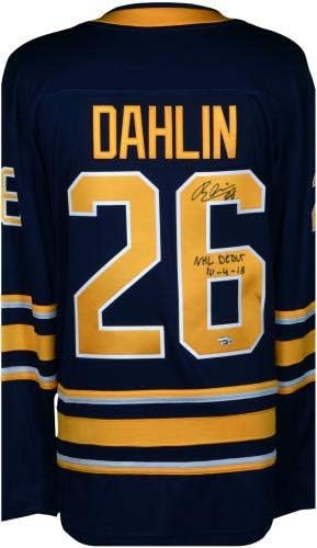 Rasmus Dahlin Buffalo Sabres İmzalı Donanma Fanatikleri Ayrılıkçı FormasıNHL Debut 10-4-18 Yazıtlı - İmzalı NHL Formaları