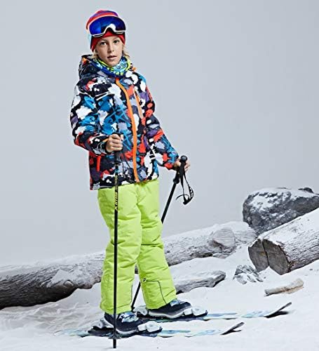 Erkek Kayak Ceket Kar Ceket Pantolon Takım Elbise Rüzgar Geçirmez Su Geçirmez Kış Mont (Boyut ABD 4-16)