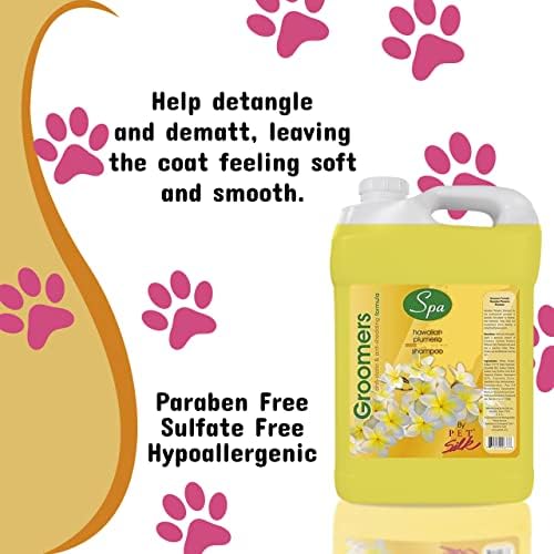 Pet Silk Groomers Formül Şampuanı-Köpekler ve Kediler için Dökülme Önleyici-Uzun Ömürlü Koku-Parlaklık ve Nem Katar-2,5 Galon