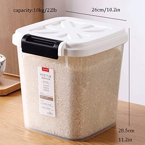15 kg / 10 kg Tahıl Konteynerler Depolama Pirinç Konteyner Temizle Tahıl Konteynerler İle Kapaklar ve fincan İçin Pirinç Pet