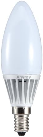 Anyray 5 Watt LED Mum ışığı (40 Watt 50 Watt Değiştirme) E12 Şamdan Kısılabilir Avize Duvar Lambaları