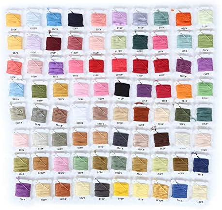 Omabeta Nakış Ipi Kiti 80 Renkler DIY Nakış Ipliği Parlak Polyester Pamuk ıpliği Kiti Dokuma Malzemeleri ile Şeffaf saklama kutusu
